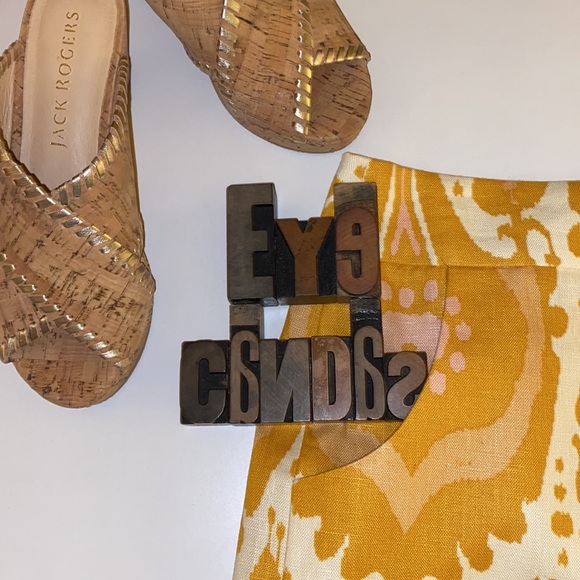 J. CREW Woman’s Linen Ochre ‘Ikat’ Straight Pencil Skirt in Paisley Print - Picture 5 of 10